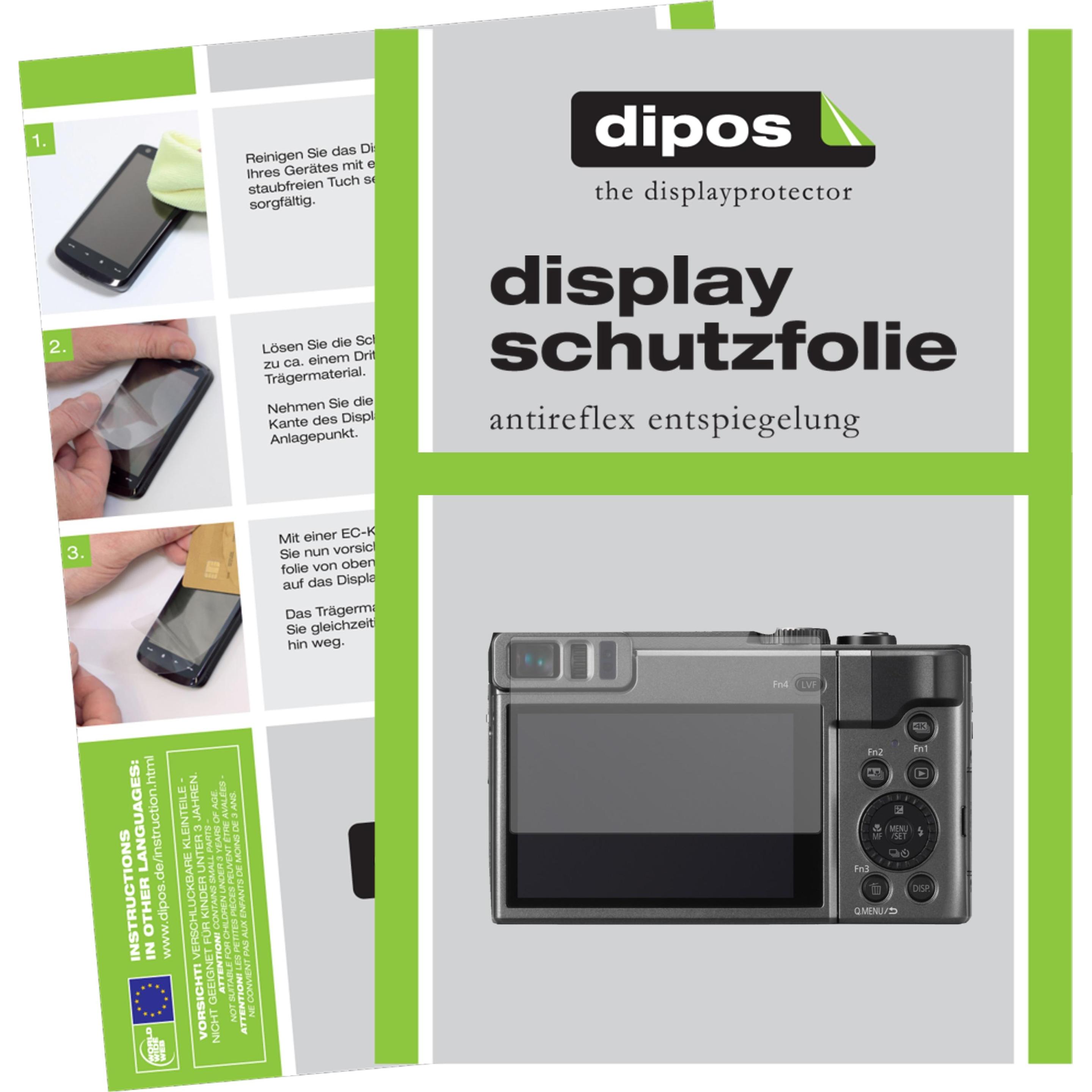 Dipos Displayschutzfolie Antireflex (Displayschutz, Panasonic Lumix DMC-TZ91), Kameraschutz, Transparent
