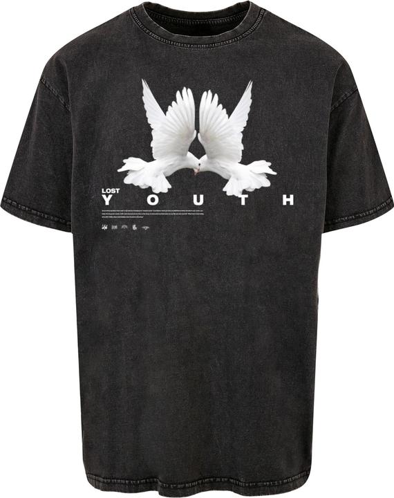 Actual product image Lost Youth LY ACID WASHED TEE DOVE - 105673 (L)