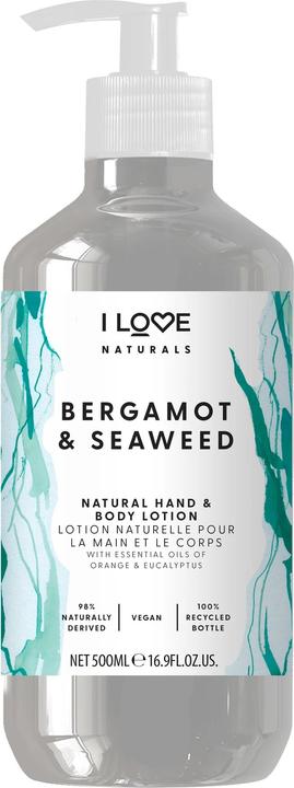 Produktbild I Love Naturals Bergamotte und Meeresalgen Hand- und Körperlotion Feuchtigkeitsspendend für (500 ml)