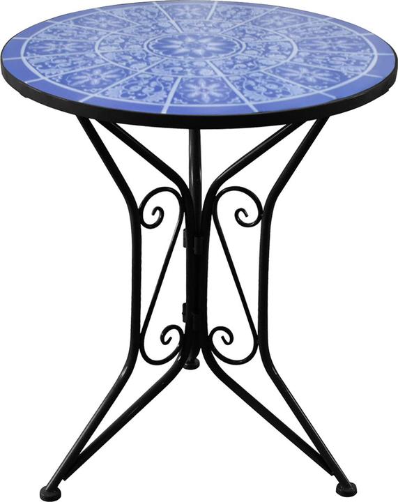 Produktbild HTI-Living Gartentisch Metall Schwarz Mosaik (55 x 68 cm)