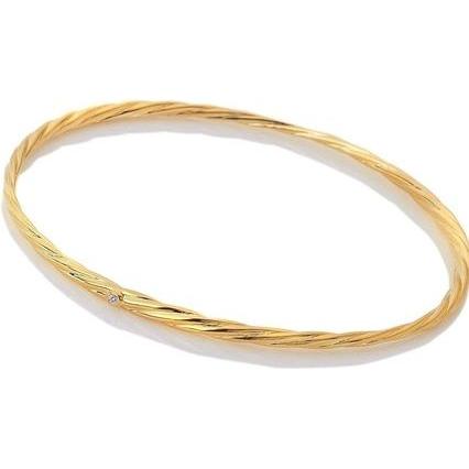 Hot Diamonds, Armschmuck, Solid gold-plated bracelet with Jac Jossa Soul DL640 diamond