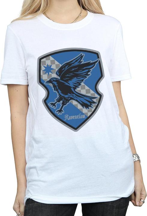 Actual product image Womens/Ladies Ravenclaw Crest Flat Cotton Boyfriend T-Shirt (3XL)