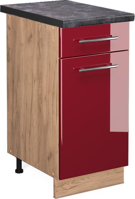 Bordeaux high gloss, Charcoal, Gold power oak, Red