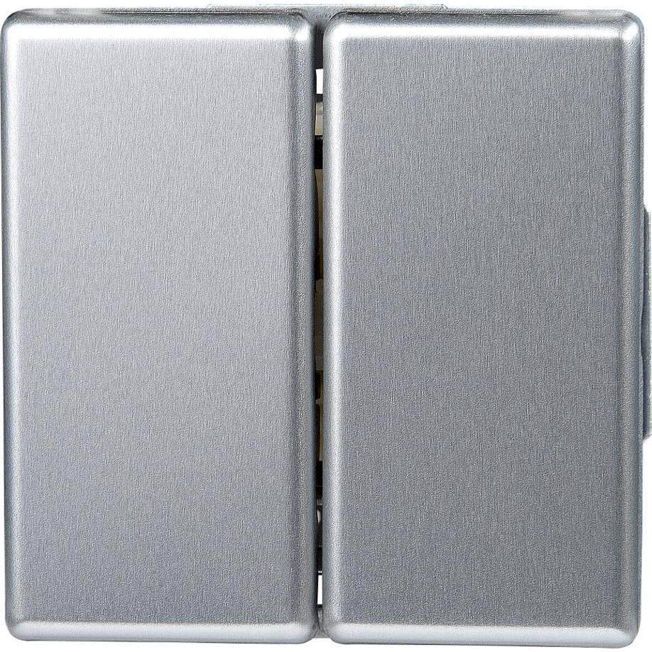 Kopp Wechselschalter VISION stahl, Taster + Schalter, Silber