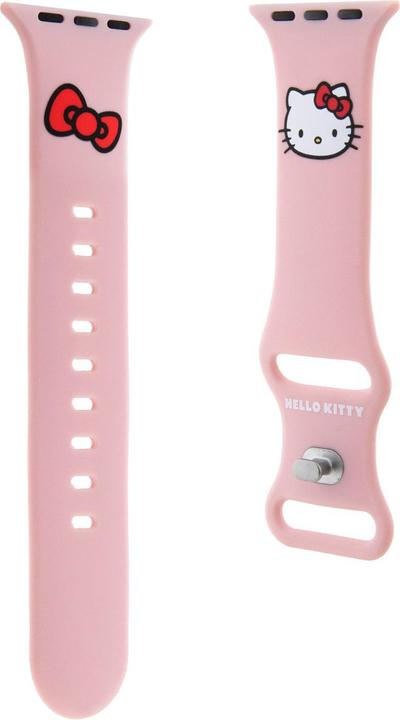 Actual product image Hello Kitty Pasek HKAWMSCHBLP Apple Watch 38/40/41mm różowy/pink strap Silicone Kitty Head (41 mm, Silicone)