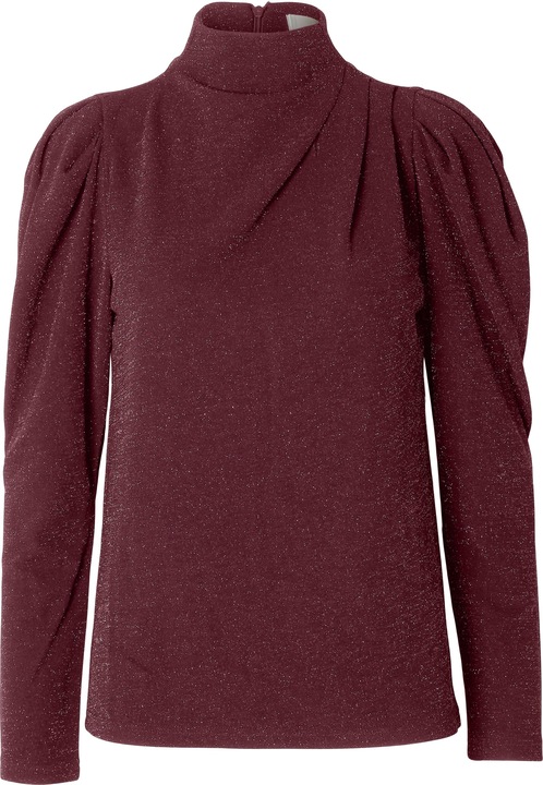 Selected Femme Drapiertes Oberteil mit langen Ärmeln (L)