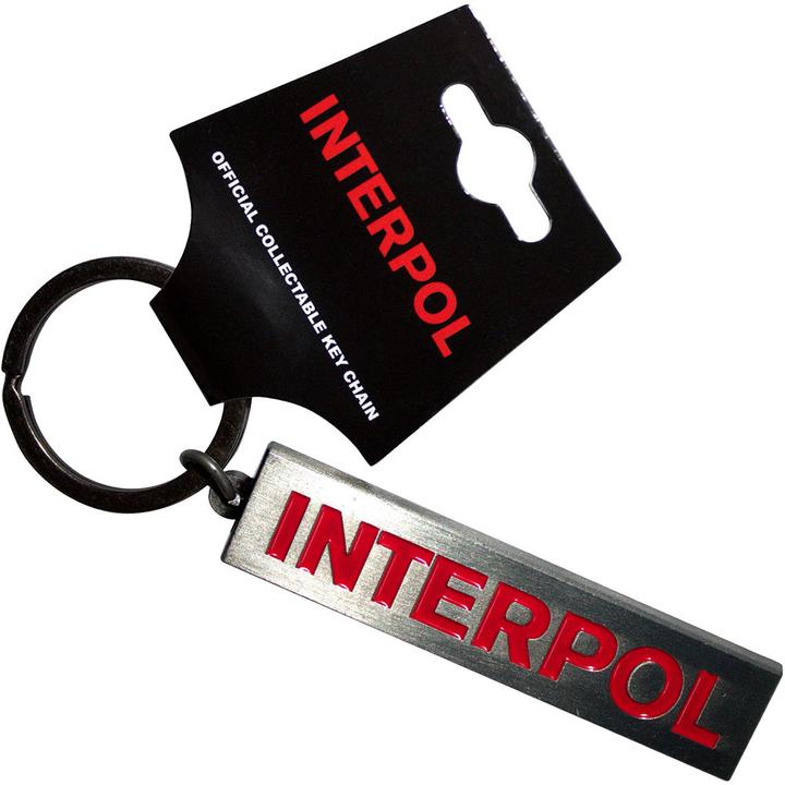 Actual product image Interpol Text Logo Schlüsselanhänger