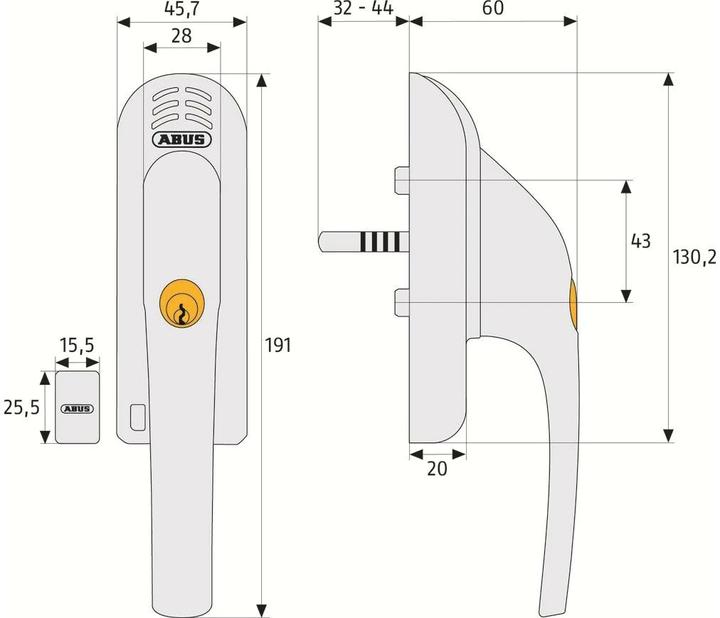 Produktbild Abus FG300A S CL/DFNLI