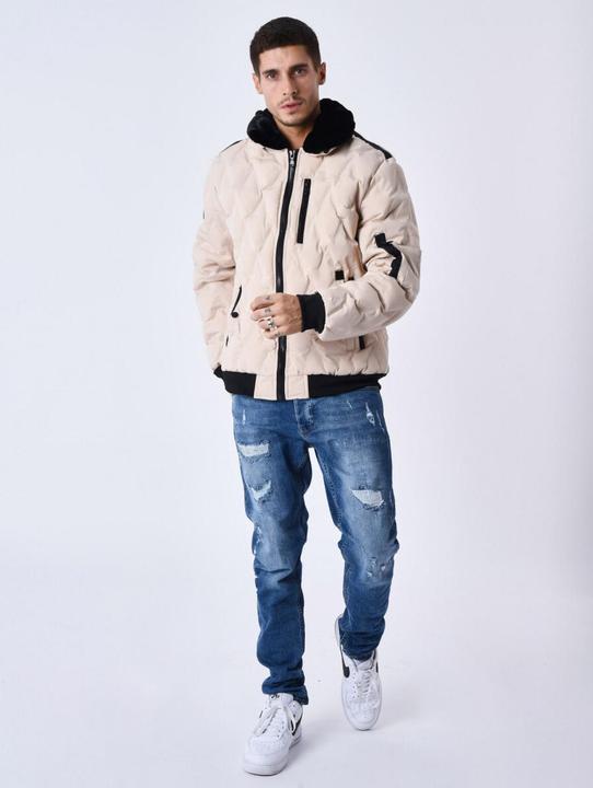 Produktbild Project X Paris Daunenjacke mit Fliegerkragen und Pelzbesatz (L, S)