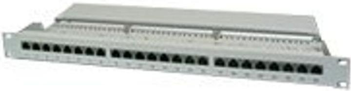Produktbild Digitus Patch Panel 48,3cm 19Zoll 24Port Cat5e STP geschirmt grau RAL7035 Kabelinstallation mit LSA Leist...