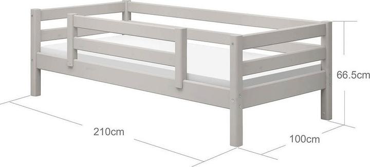 Immagine prodotto Flexa Letto 90x200 1/2 Protezione anticaduta Classic Grey (90 x 200 cm)