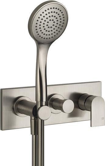 Gessi Emporio Via Manzoni finish-mount set for single-lever shower mixer, 2-way diverter, direct wal