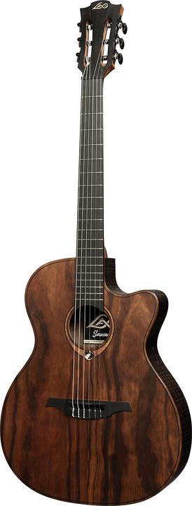Produktbild Lâg Guitars Sauvage-N-Asce (Halbakustik Gitarre, Brown Brankowood (pinus radiata), Khaya, Pale Brankowood, Smoked Eucalyptus Rough Sawn Finish)