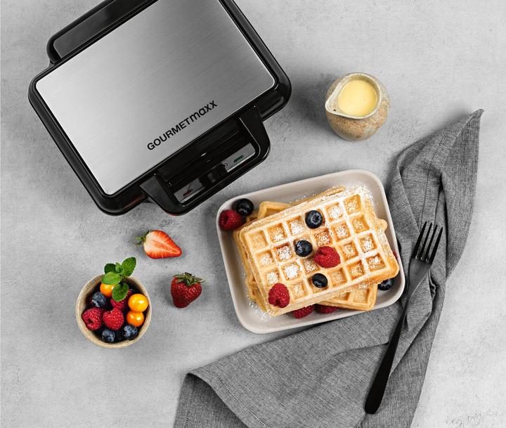 Actual product image Gourmetmaxx Waffle iron black/silver