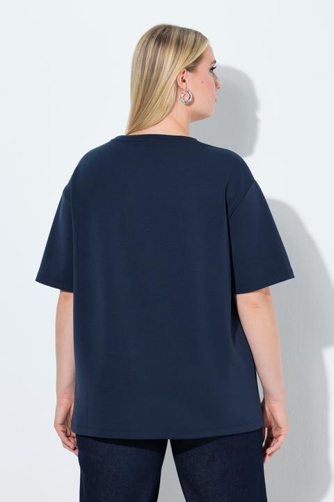 Produktbild Ulla Popken Sweatshirt, Ziersteine, Rundhals, Halbarm, Modalmix (54)