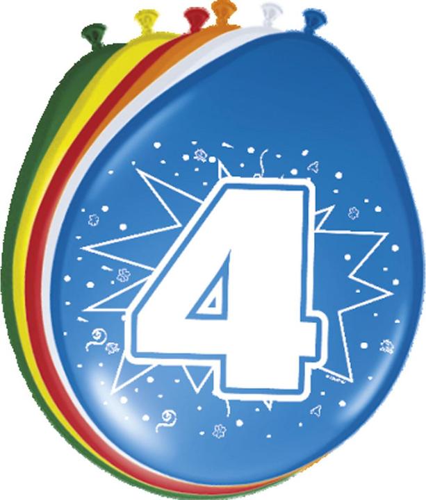 Produktbild Folat Anzahl Luftballons 4 Jahre (8x)