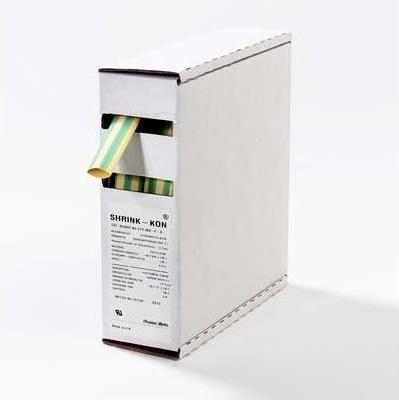 Actual product image ABB Heat shrink tubing 3:1, 8... 25.4mm, Green/Yellow, Polyolefin, 3.3m (1x)