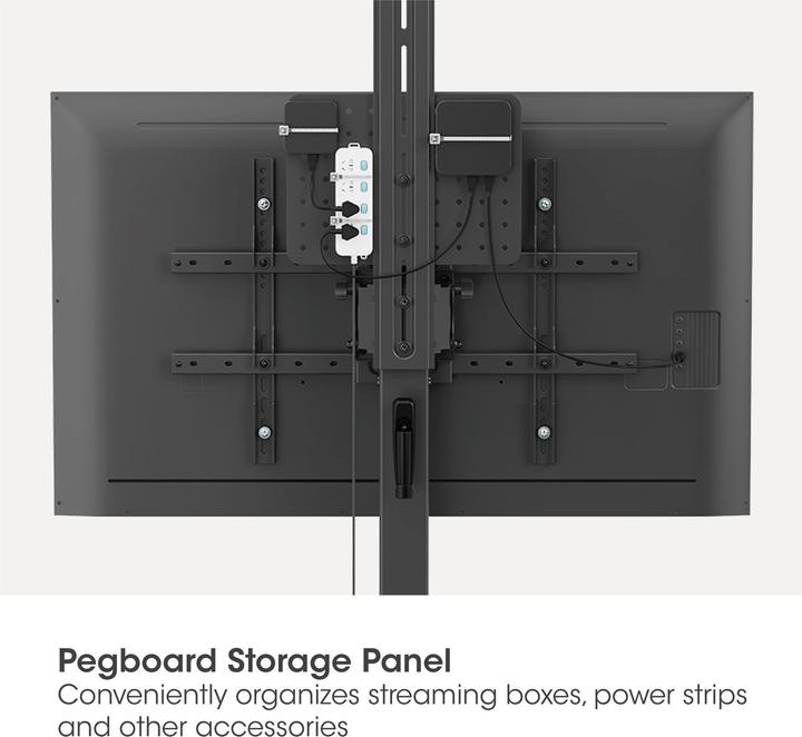 Actual product image Manhattan Multimedia TV-Ständer auf Rollen, werkzeuglos höhenverstellbar, für 37" bis 86" (86", 70 kg)