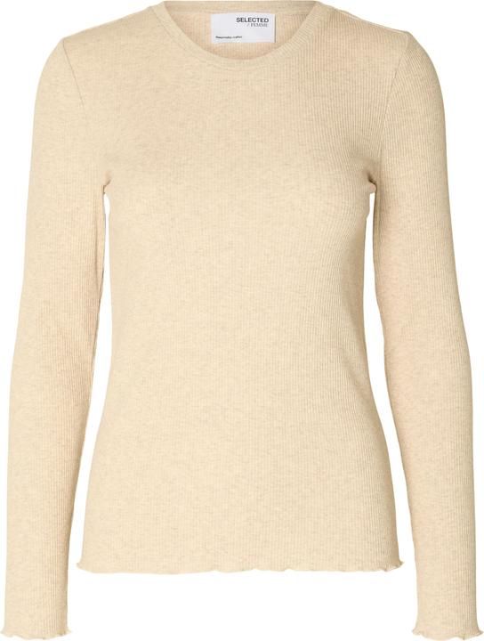 Immagine prodotto Selected Femme Top a coste con maniche lunghe (M)