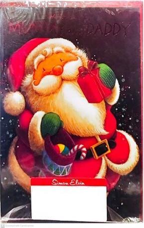 Produktbild Simon Elvin Nikolaus Weihnachtskarte Mummy & Daddy 12erPack Karton (12 Stk.)