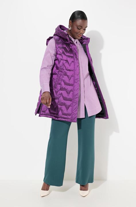 Image du produit Ulla Popken Gilet matelassé sans manches, aspect duvet, matière recyclée, col rond (42, 44)