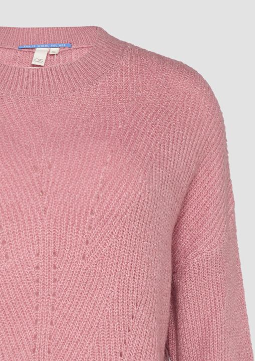 Produktbild s.Oliver Strickpullover Flauschiger Strickpullover mit Ajourmuster (XL)