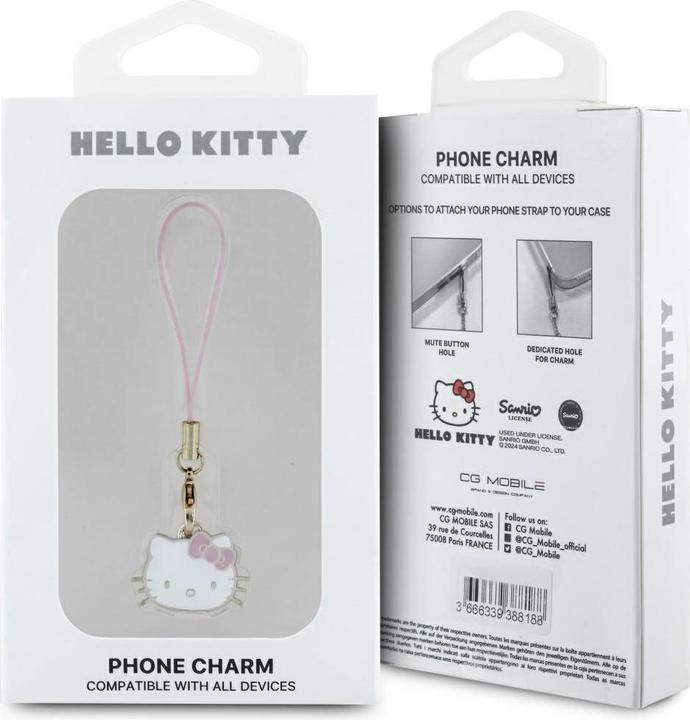 Immagine prodotto Hello Kitty Zawieszka Charm Kitty Head - rÃ³Å¼owa