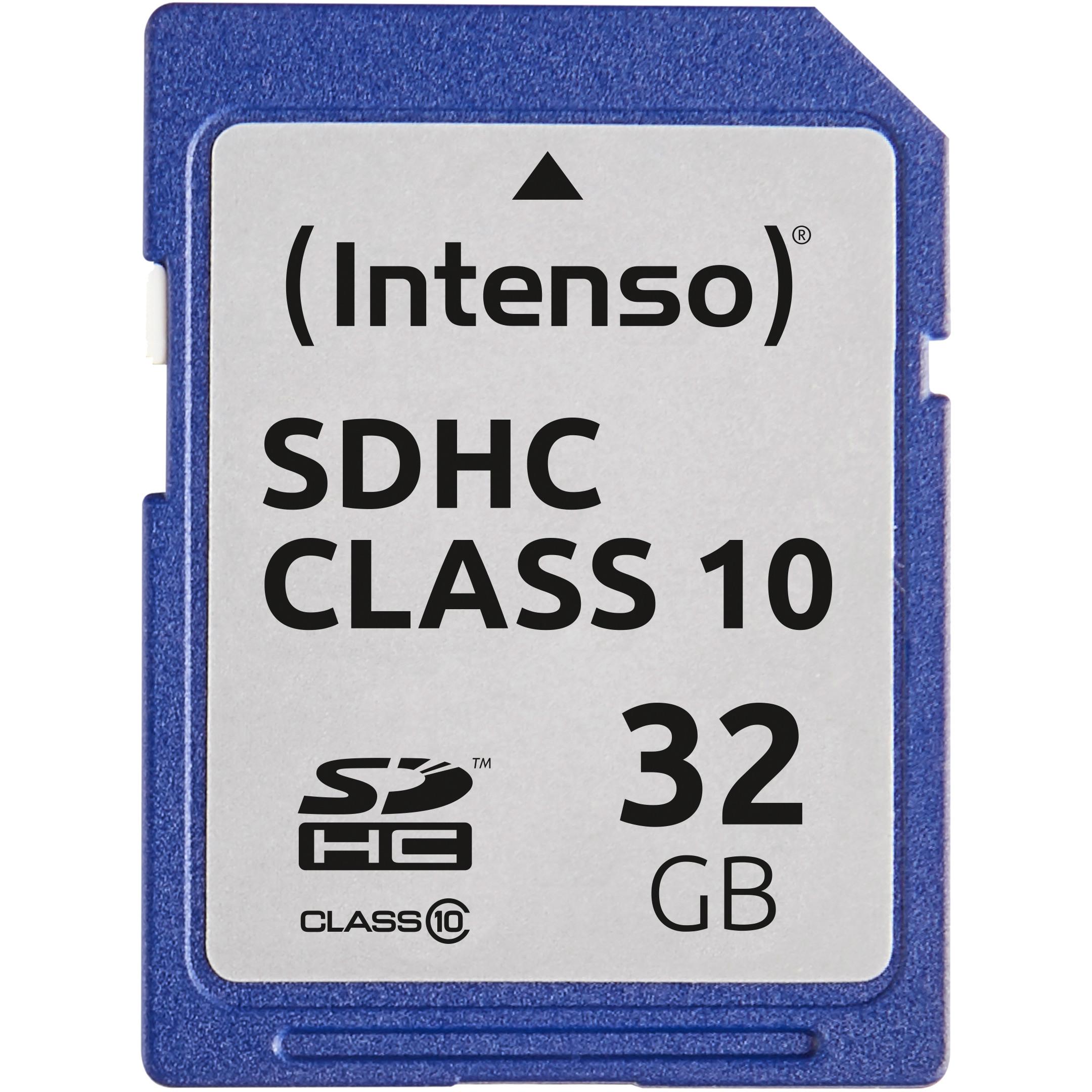 Intenso SDHC Card 32GB Class 10 (32 GB, SDHC, U1), Speicherkarte, Blau