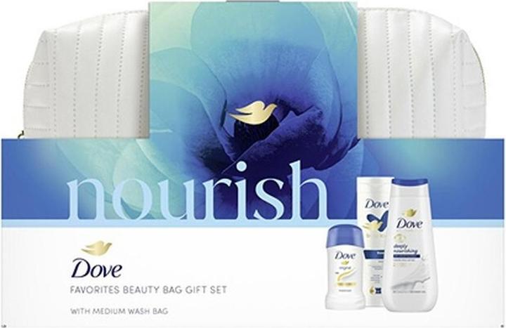 Produktbild Dove Körperpflege-Geschenkset mit Nourish Kosmetiktasche (Körperpflegeset)