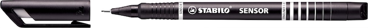 Produktbild STABILO SENSOR F Finliner mit gefederter Spitzer (Schwarz, 1 x)