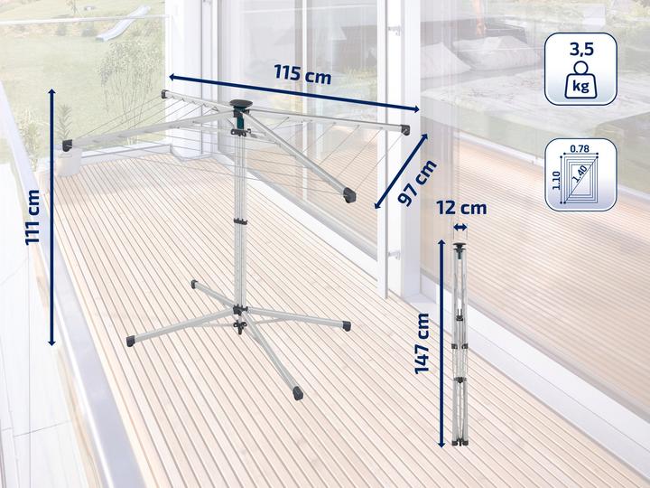 Productafbeelding Leifheit Lino Pop-up 140 (14 m)