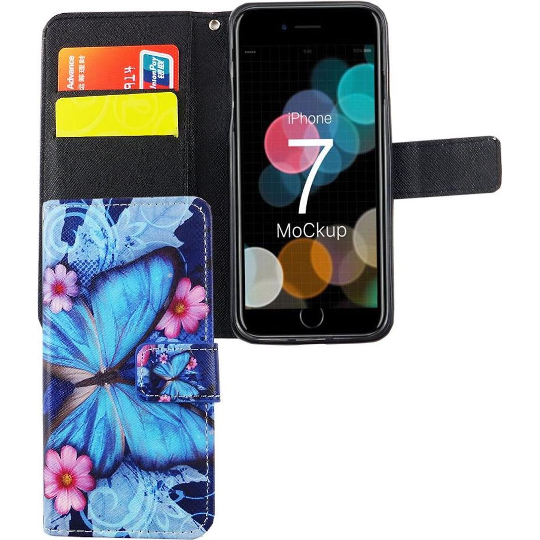 König Design Schutz Handy Hülle für Apple iPhone 7 Case Cover Tasche Wallet Etui Handyhülle (Apple iPhone 7), Smartphone...