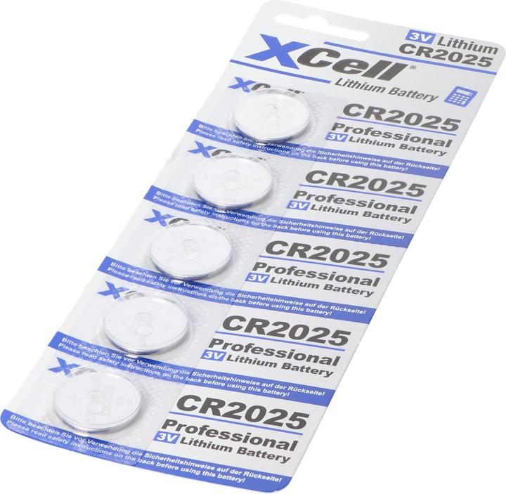 Produktbild XCell Batterie 5er-Sparset CR2025 (5 Stk., CR2025, 170 mAh)