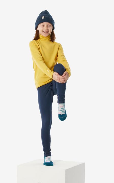 Produktbild Wedze Skiunterwäsche Funktionsshirt Kinder hoher Kragen - BL 500 gelb (128)