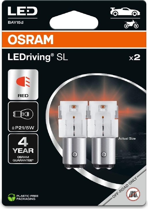 Produktbild Osram Ersatzlampen LEDriving SL P21/5W RED (P21/5W)