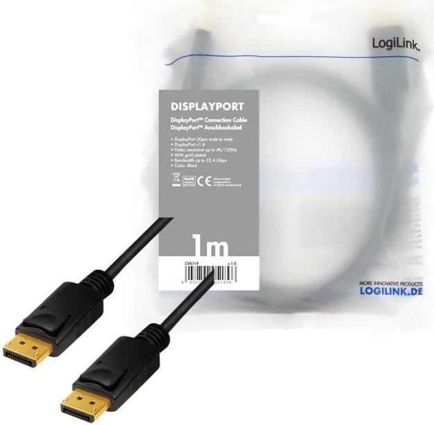 Produktbild LogiLink DisplayPort — DisplayPort (1 m, DisplayPort)