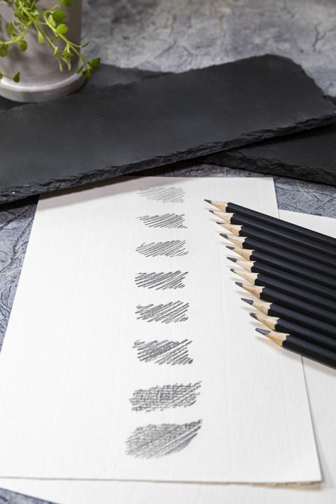 Actual product image Idena Pencils 12s for sketching FSC100% (B, H, 2H, 5B, 4h, 6B, 2B, 4B, 3H, 3B, 5H, HB, 12 x)