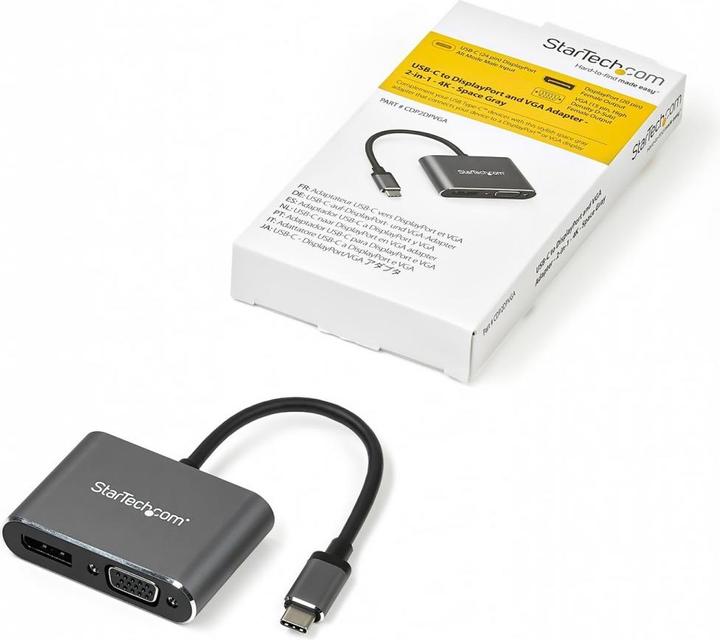 Actual product image StarTech USB-C Multiport Adapter - DisplayPort or VGA (USB-C, 6.20 cm)