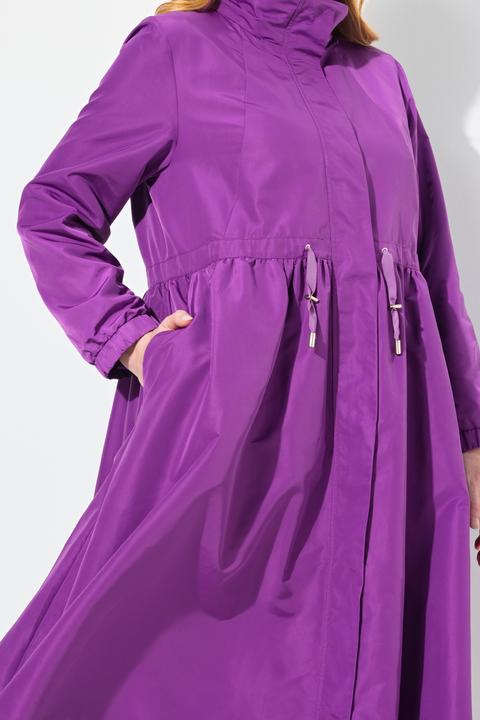 Produktbild Ulla Popken Mantel, wasserabweisend, Kapuze, 2-Wege-Zipper (46, 48)