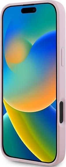 Produktbild Guess GUHMP16MPGHSMMP iPhone 16 Plus różowy/pink MagSafe PU Grained Gold Ring (Apple iPhone 16 Plus)