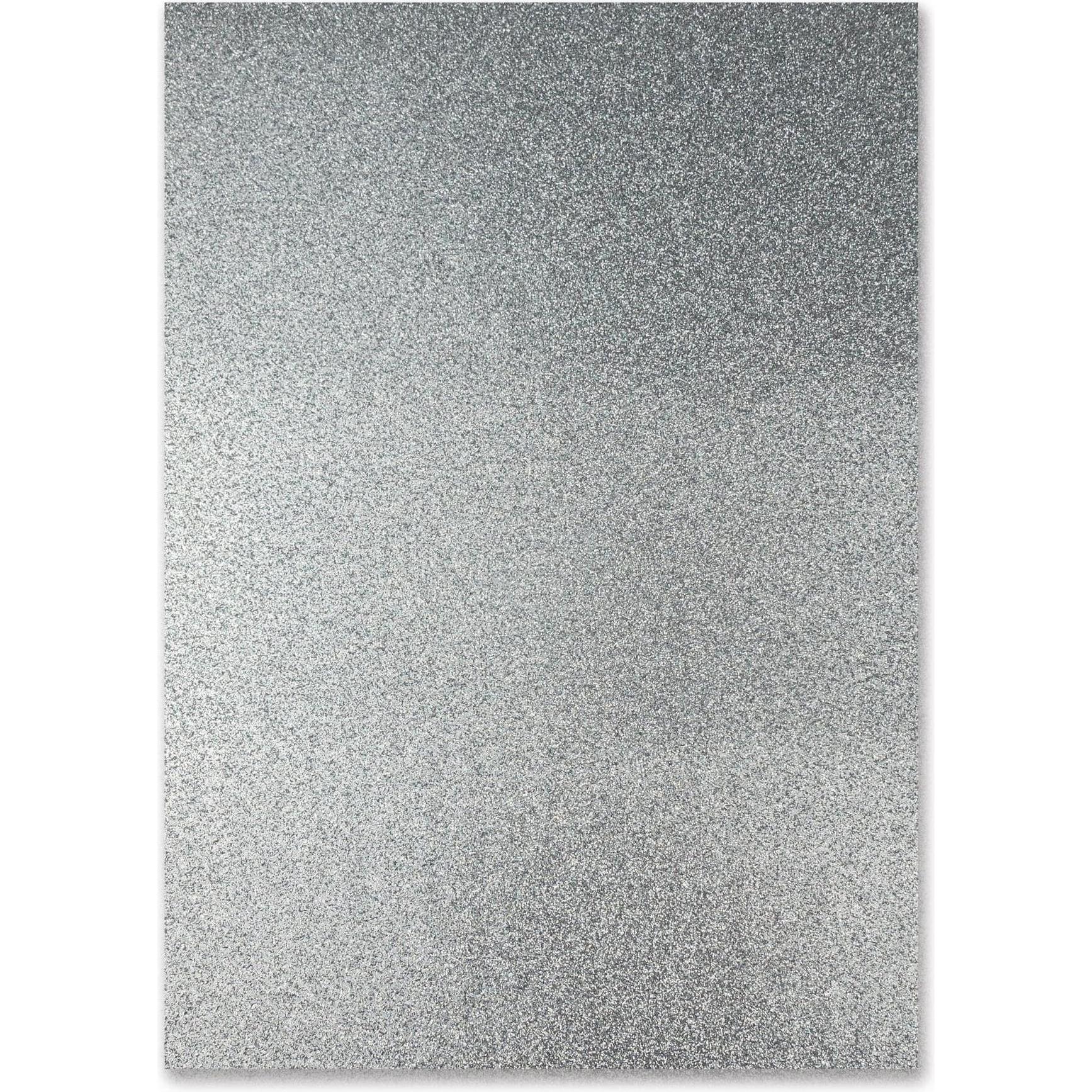 Ursus, Bastelpapier, Glitzerkarton A4, 300 g/m², 10 Blatt, Silber (300 g/m², 10 x)