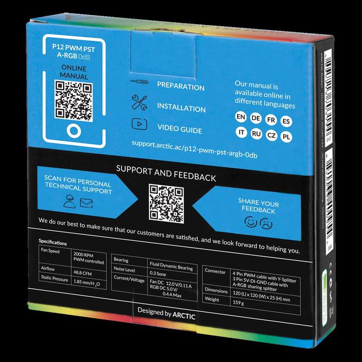 Productafbeelding Arctic P12 PWM PST A-RGB (120 mm, 1 x)