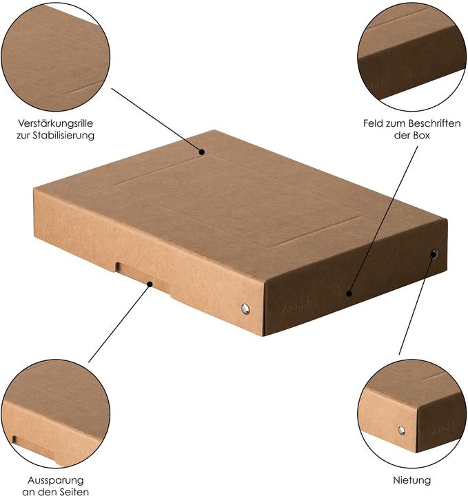Produktbild Falken PURE Box Nature A5 40 mm Füllhöhe natronbraun (A5)
