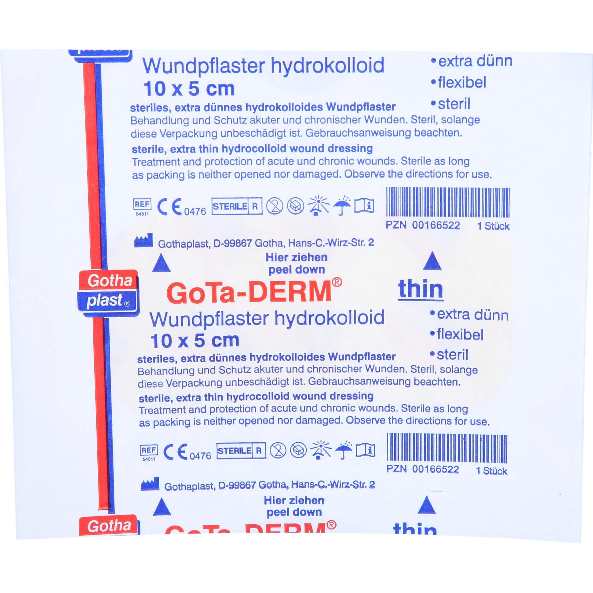 Gothaplast, Pflaster, Gotha-Derm Hydrokolloides Wundpflaster 10cmx5cm, 1 St PFL (1 x)