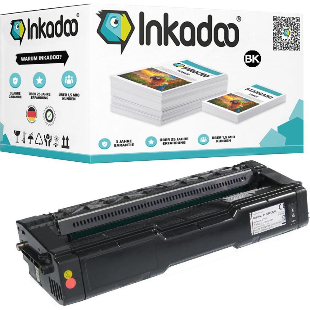 Inkadoo, Toner, Toner kompatibel zu Ricoh 406094 / TYPESPC220E Toner, schwarz Schwarz (BK)
