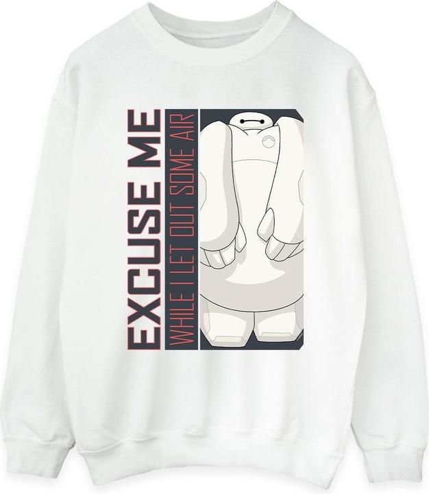 Actual product image Disney Womens/Ladies Big Hero 6 Baymax Excuse Me Some Air Sweatshirt (L)