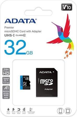 Produktbild Adata Premier Inkl. Adapter (32 GB, microSDHC, U1, UHS-I)