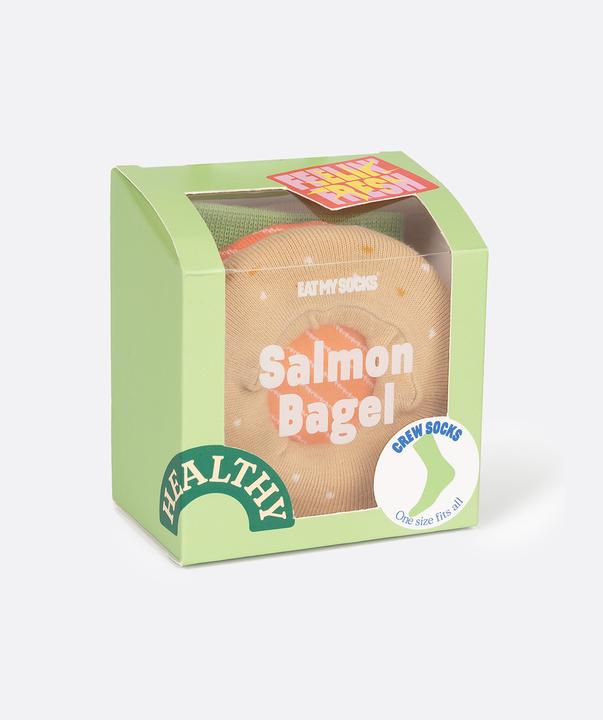 Actual product image Eat My Socks Socks, Salmon Bagel (One size)