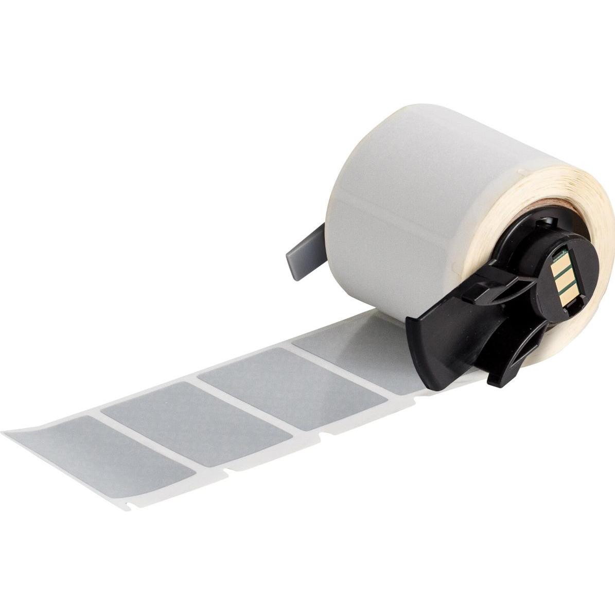 Brady, Rotolo di etichette, M6-31-7576, poliestere metallizzato a prova di falsificazione, argento, opaco, 38,10 x 25,40 mm, per (3.81 cm)