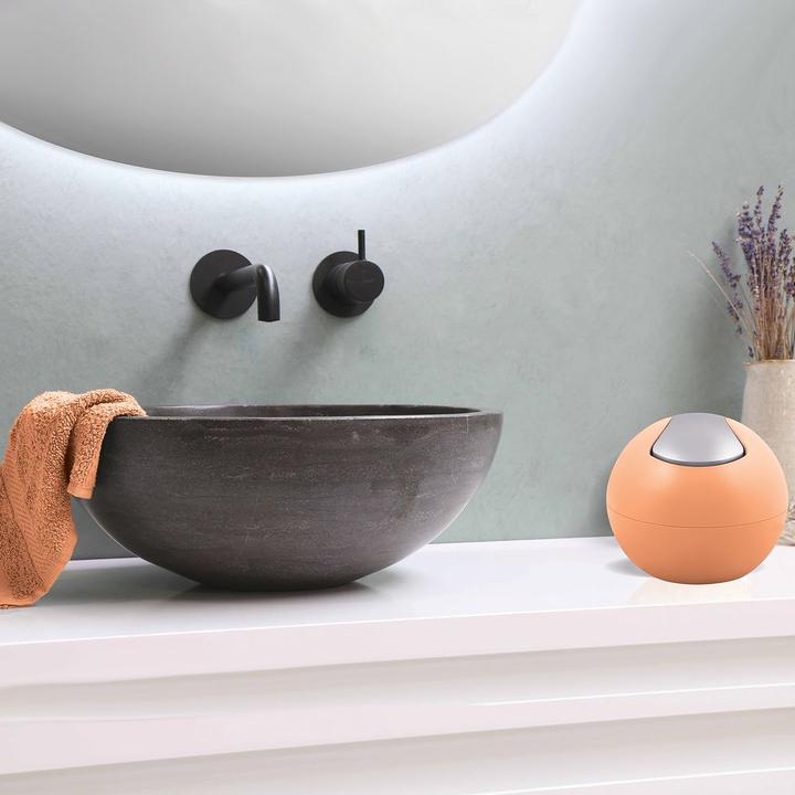 Actual product image spirella Bowl Matt Peach litter bin